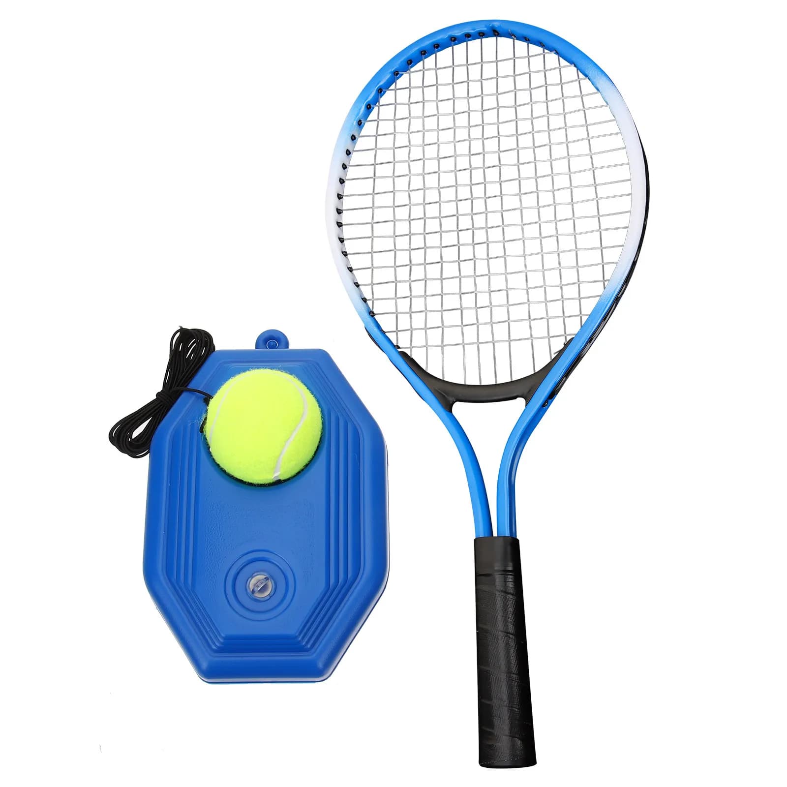 Set di Attrezzature per Tennis per Principianti: Trainer Rebounder con Racchetta e Palla, Accessori Portatili e Resistenti per Allenamento