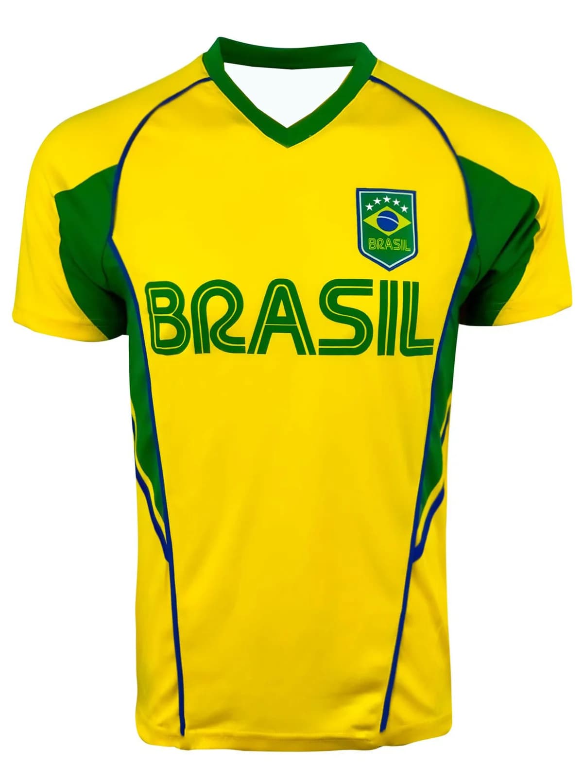 Maglia Sportiva della Nazionale di Calcio Brasiliana, T-shirt Estiva a Maniche Corte, Traspirante e ad Asciugatura Rapida per Adulti e Bambini