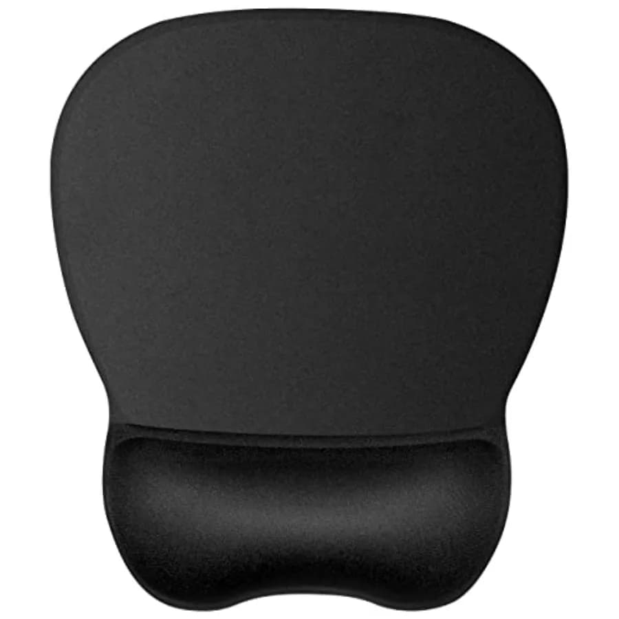 Tappetino per mouse ergonomico con supporto per il polso in gel, comodo tappetino per mouse con superficie liscia per il poggiapolsi e base in PU antiscivolo per alleviare il dolore