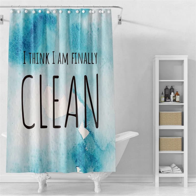 Set di tende da doccia Gaslight Gatekeep Girlboss I Think I am Finally Clean con occhielli e ganci per l'arredamento del bagno