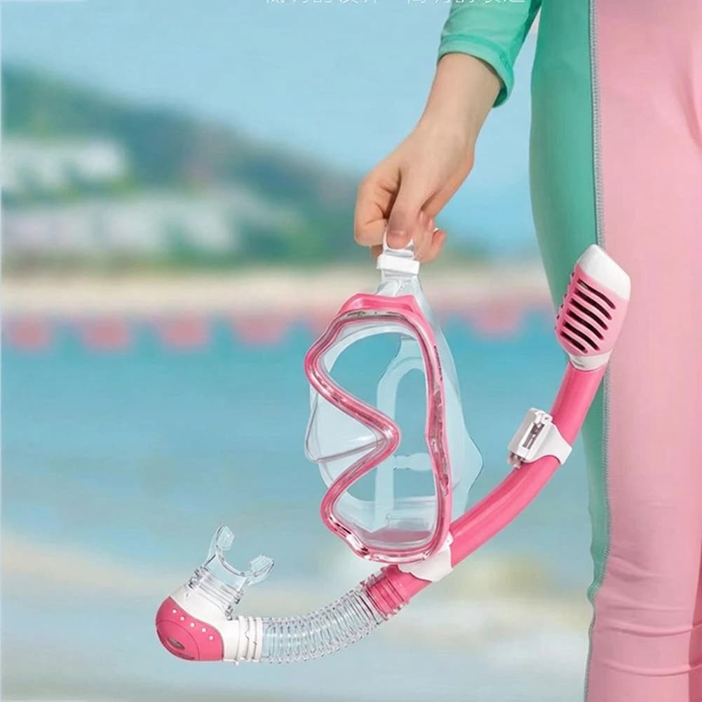A07T-HD Anti Fog Snorkel Set Kids Diving Mask Underwater Scuba Mask With Dry Top Snorkel Tube For Children