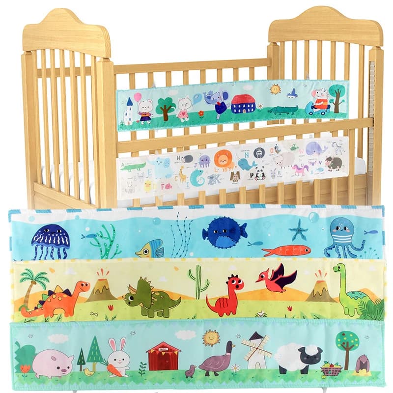 Montessori Baby Toys 0 12 Months Baby Cloth Book Newborn Crib Toys Toddlers Sensory Activity Fabric Book Early Educational Toys