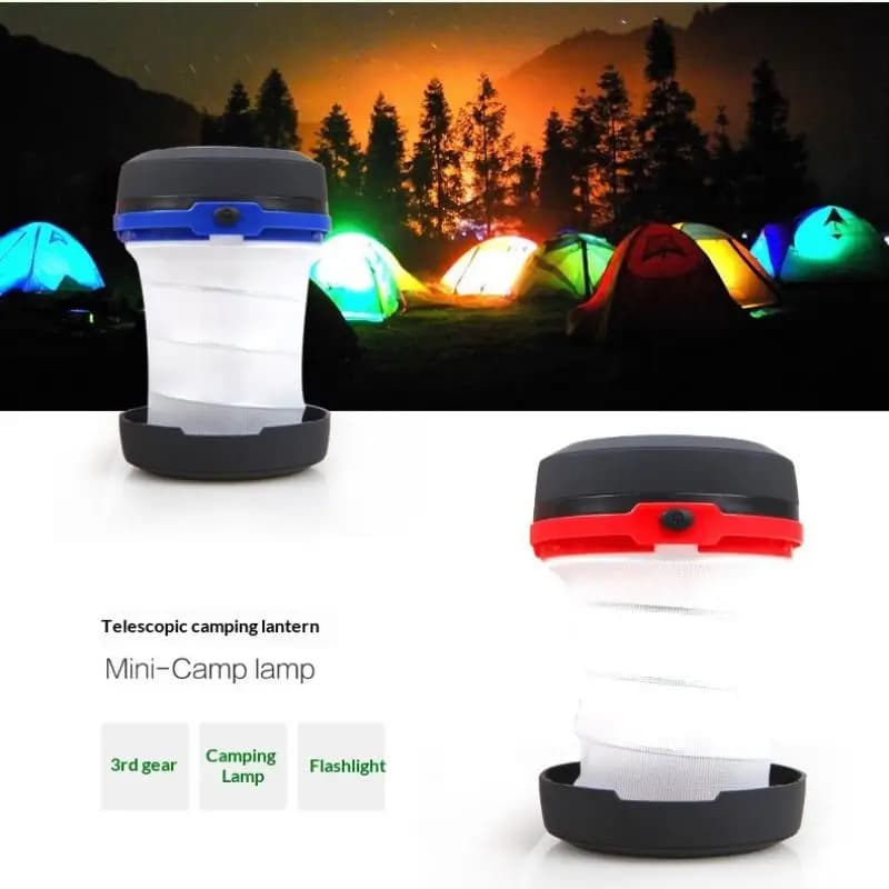 Telescopic Foldable LED Camping Light Portable Tent Light Night Light Emergency Light Lantern Use AA Battery Not Included·