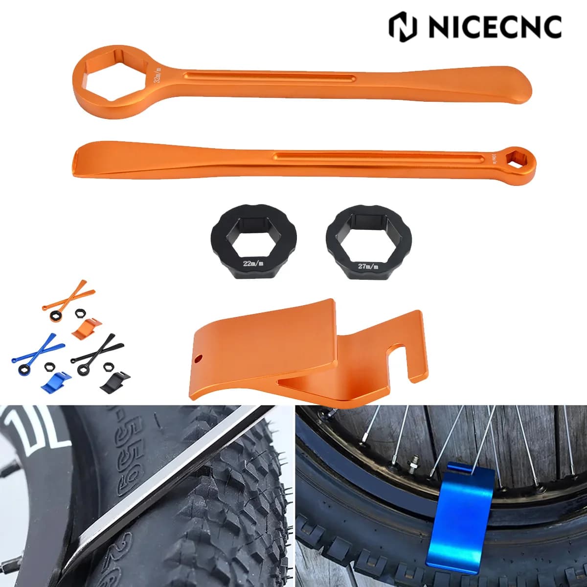 For 2004-2022 KTM EXC 300 XCW XCFW EXCF 500 450 400 350 250 200 150 125 SX XC F Moto Pneumatic Lever Key Tool Bead Buddy Set