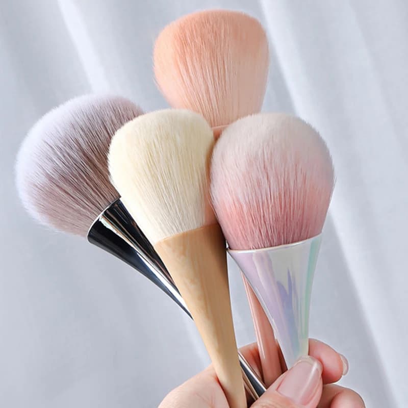 Spazzola per unghie per la pulizia della polvere pennello per Nail Art per Manicure pennello per fard in polvere per fiori a testa grande strumento per accessori per unghie di bellezza per il trucco del salone