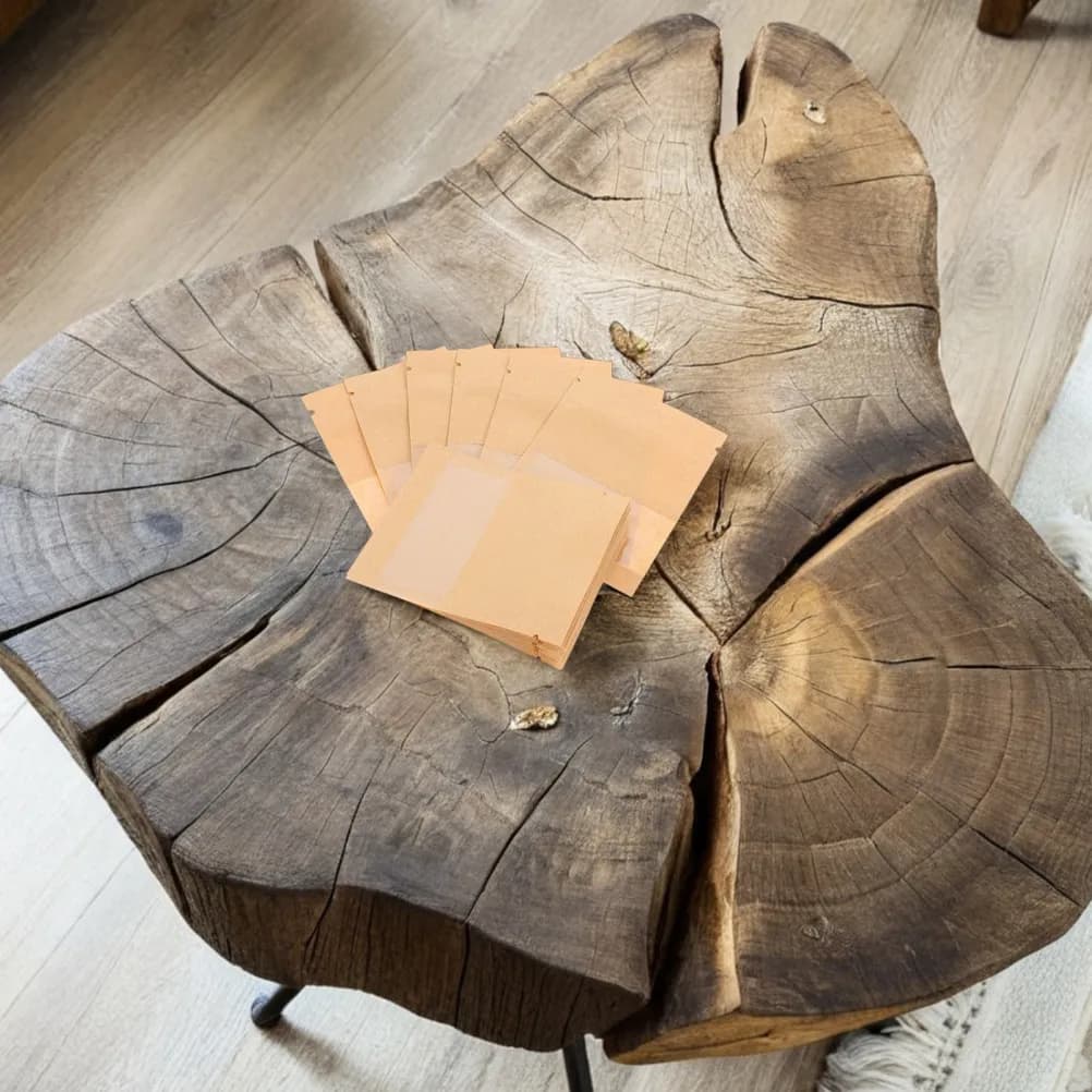 100 Buste Compatte in Carta Kraft con Finestra Trasparente per Conservazione di Semi di Verdure e Fiori, Riutilizzabili ed Ecologiche