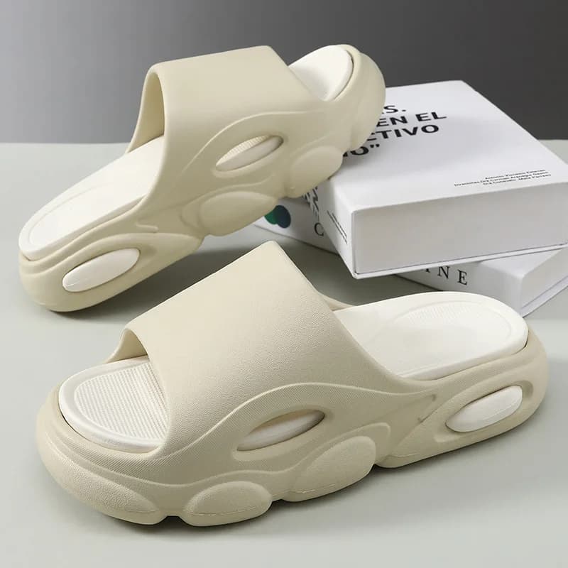 Pantofole leggere da uomo estive con piattaforma esterna EVA antiscivolo sandali da spiaggia con suola morbida e spessa appartamenti da uomo diapositive scarpe infradito