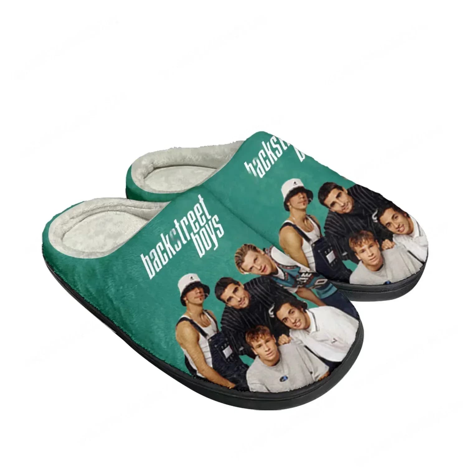 Backstreet Boys Pop Band Bsb Home Cotton Custom Slippers Mens Womens Sandals Plush Bedroom Keep Warm Shoe Thermal Slipper Black