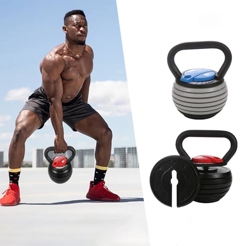Kettlebell Adjustable for Domestic Training 7 in 1, 20LBS 40LBS 9KG 18KG, Competition Weight