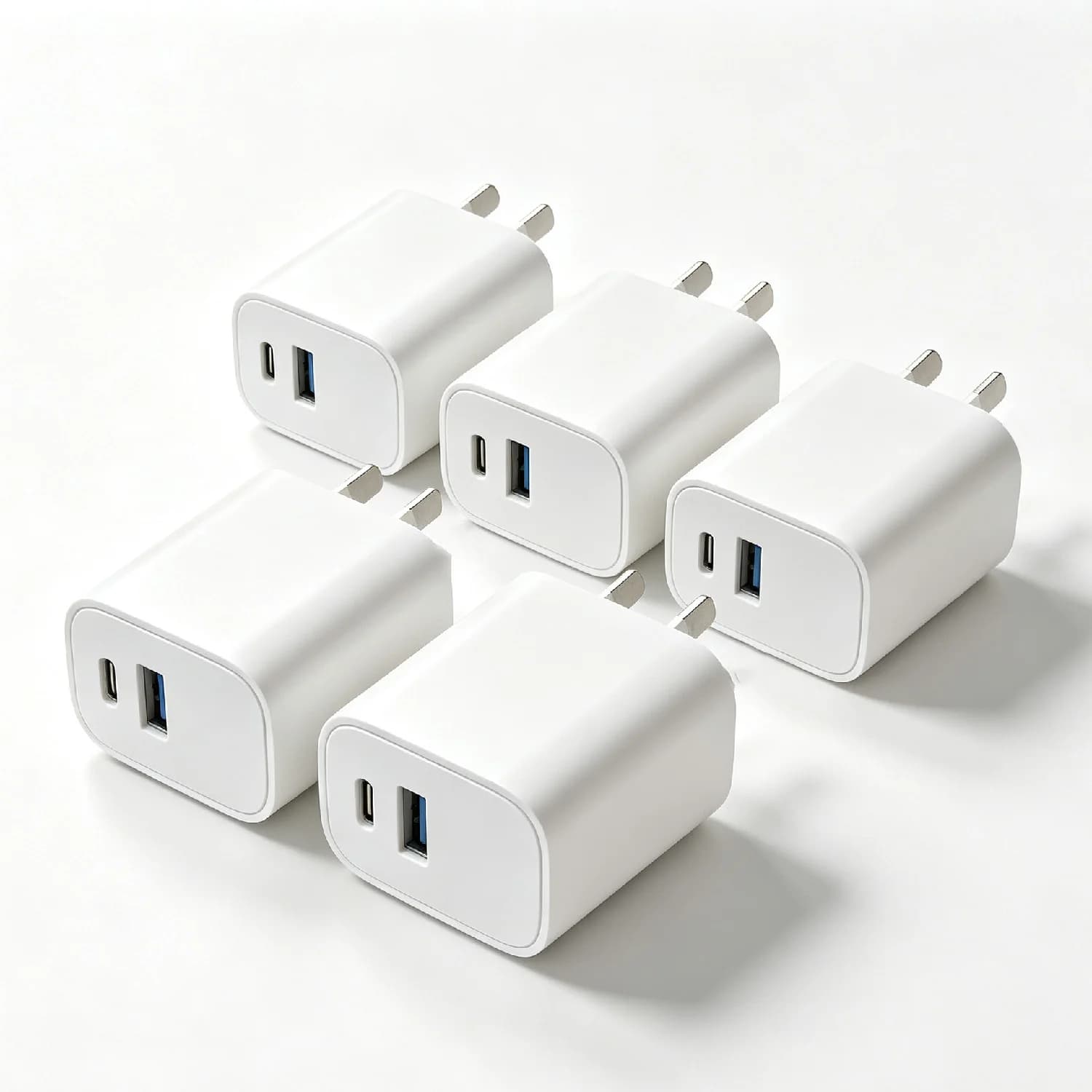 Wholesale AU Plug Dual Port Charger USB A Type C PD Fast Charging Wall Charger Adapter For Australia New Zealand Mobile Phone