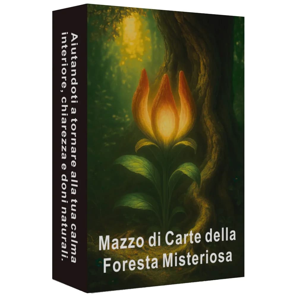 Carte Oracle della Saggezza della Foresta Italiana, 48 pezzi di mazzi misteriosi a tema naturale per la chiarezza della meditazione e l'auto-scoperta, 12x8 cm