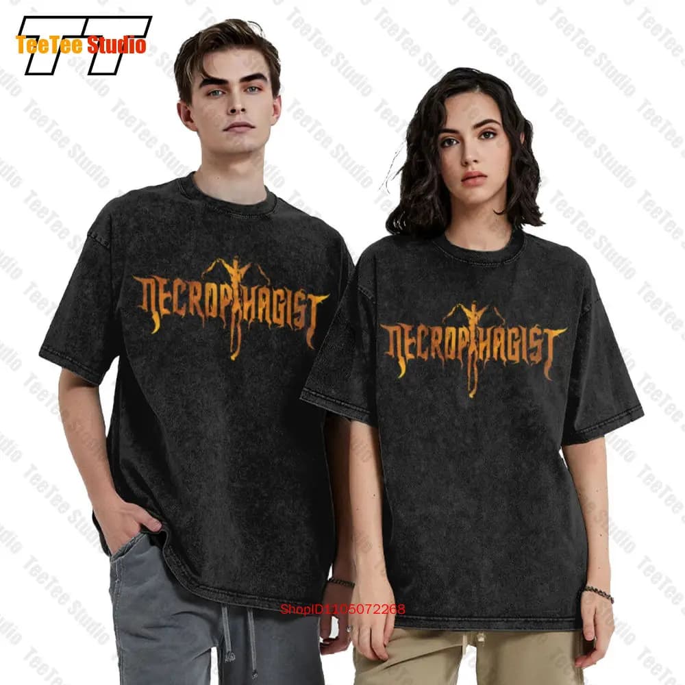 T-shirt unisex vintage del Necrophagist 'Epitaph Logo' ZQY1