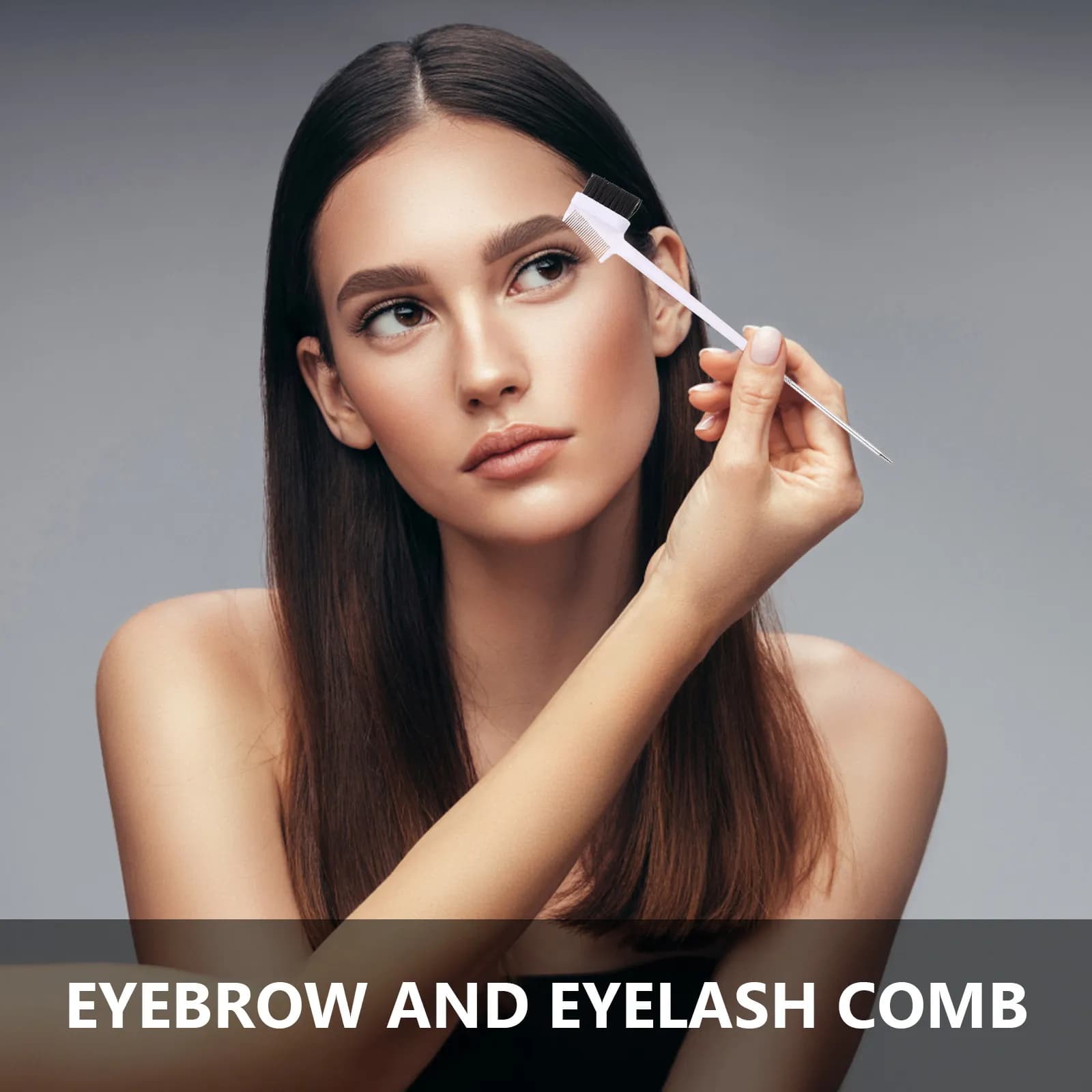 Set di 3 Spazzole Doppie per Sopracciglia e Ciglia, per Lisciare le Sopracciglia, Rimuovere Residui di Mascara e Creare una Forma Naturale