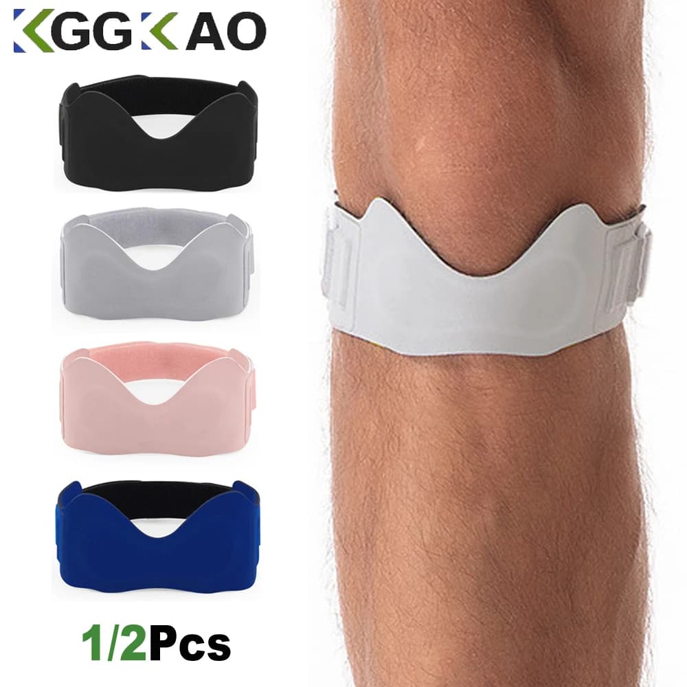 1/2 Pieces Gnocchiera with Gel Bearing and Rotula Straps, Rotulare Tendon Stabilizer, Ginocchio Support for Running, Basketball, Tennis, Football