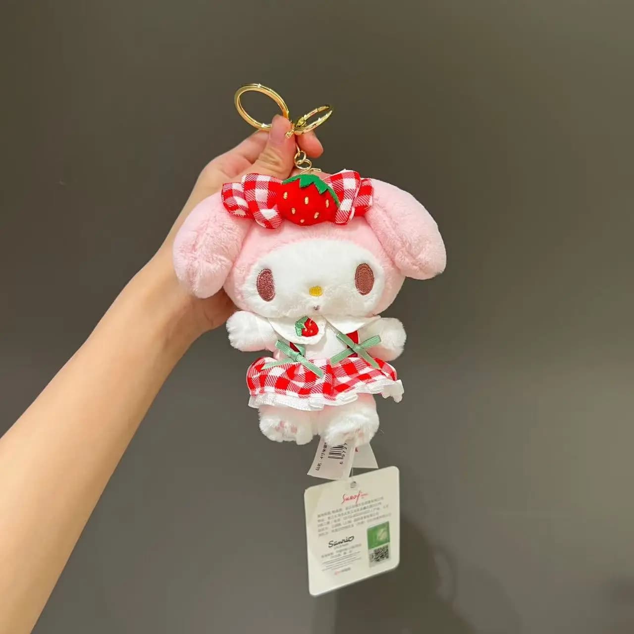Genuine Sanrio Melody Melody cute plush school bag pendant doll keychain doll girl gift