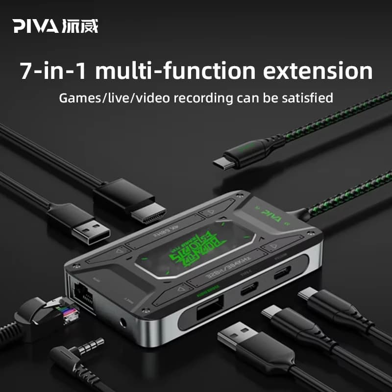 PIVA DS7 docking station adattatore TypeC docking station proiezione HDMI USB compatibile con Apple iPad Pro