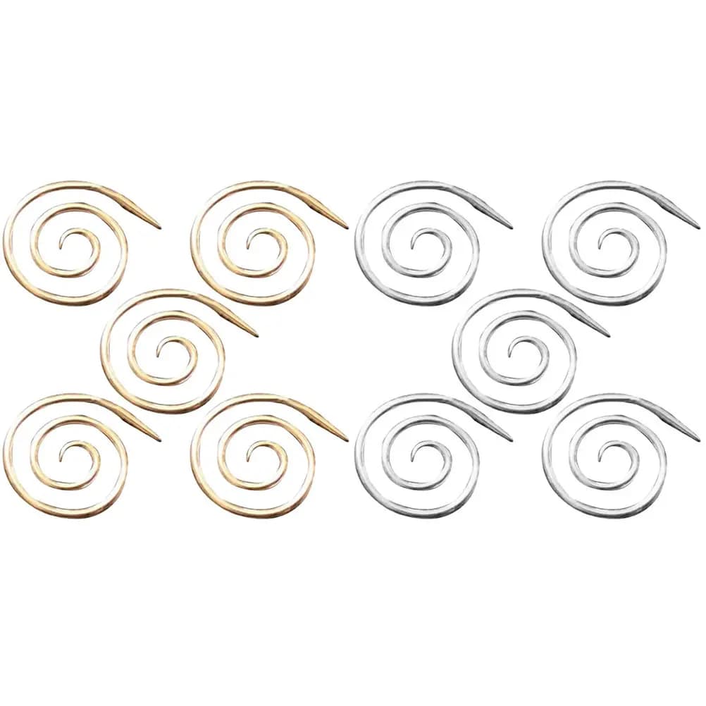 Set di 10 Ferri da Maglia a Spirale in Lega, Superficie Liscia, Strumenti per Lavori Manuali Fai-da-Te, Uncinetti per Maglioni, Cappelli, Sciarpe e Guanti