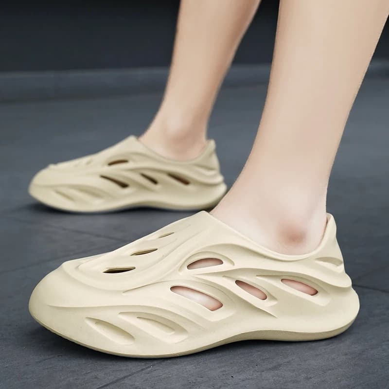 Sandali da uomo estivi traspiranti con copertura completa, traforati, antiscivolo, con fondo morbido, per guida, pesca all'aperto e spiaggia, per giovani