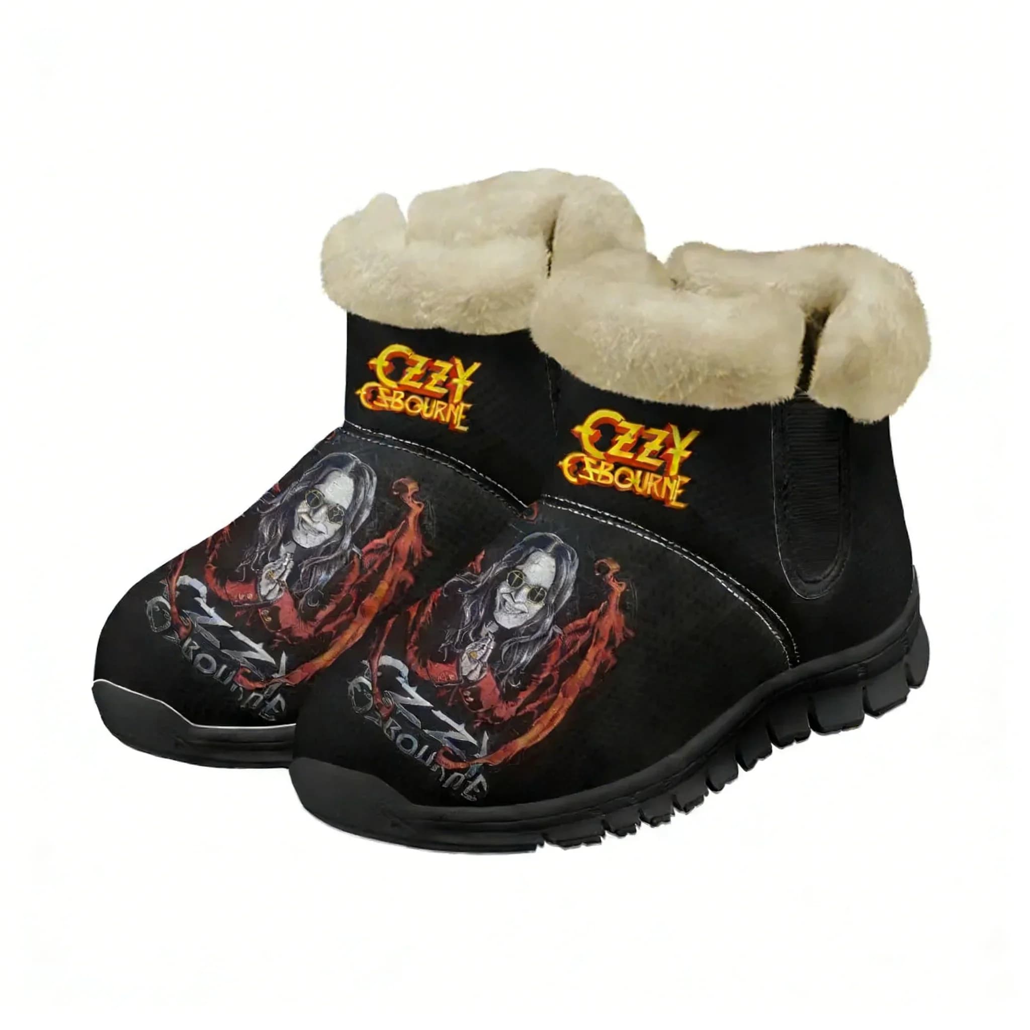 Ozzy Rock Singer Osbourne Snow Boots Heavy Metal Men's Shoes, Woman and Teenager, to maintain heat, casual, light, sports, customized