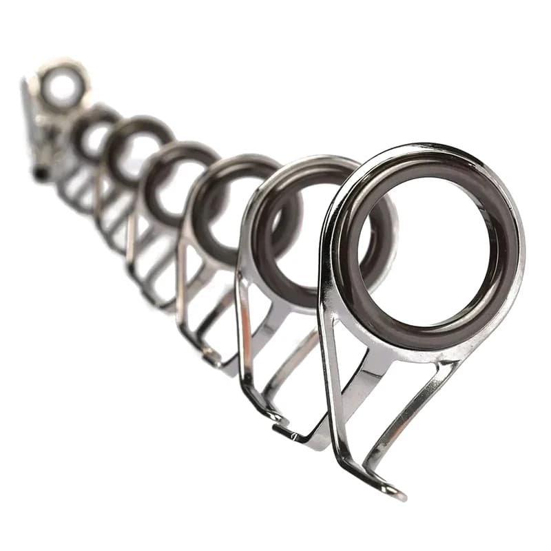 Set di 4 Pezzi per Riparazione Canne da Pesca, Kit in Acciaio Inox con Anelli Guida e Anelli a Occhio per Canne da Pesca