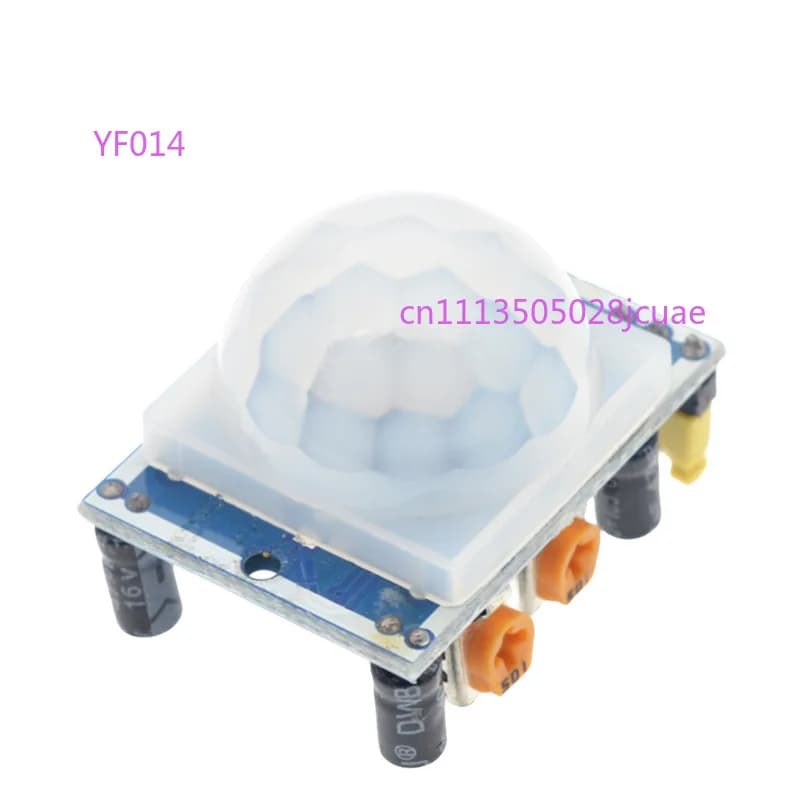 Modulo Sensore a Infrarossi per Rilevamento Presenza Umana HC-SR501, con Lente, Compatibile con Raspberry Pi