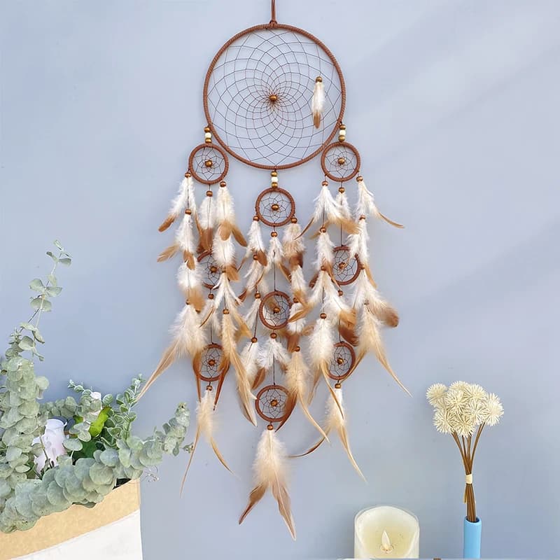 Dream Catcher Exquisite Handmade Feathers Wind Chimes Living Room Bedroom Hanging Ornaments Wall Decorations Birthday Party Gift