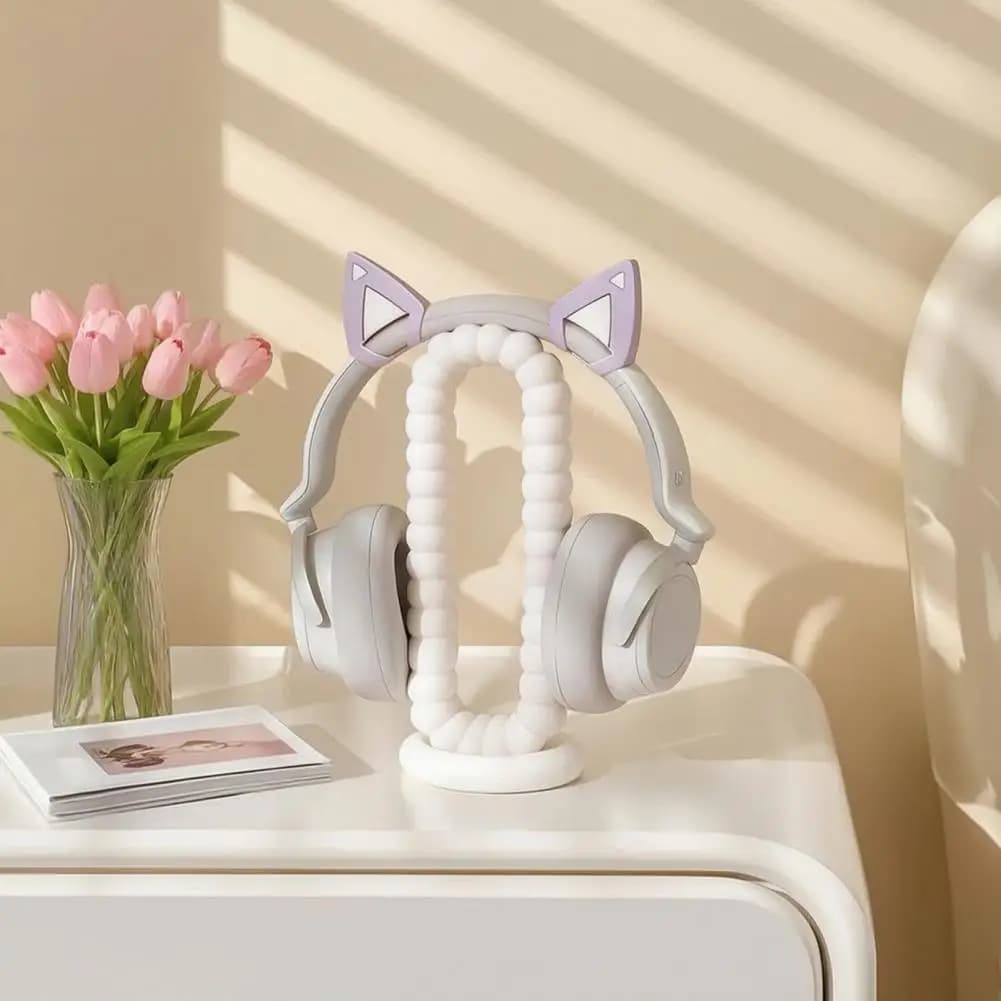 Headphone Holder for Desk 3d Printed Headphone Stand Minimalist Gaming Headset Holder Unique Desk Accessory for Home for Office