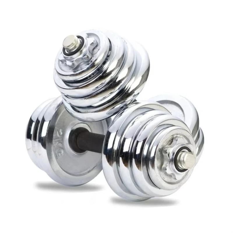50kg Adjustable Chromed Barbell Dumbbell Adjustable Gym Dumbbell with Kettlebell