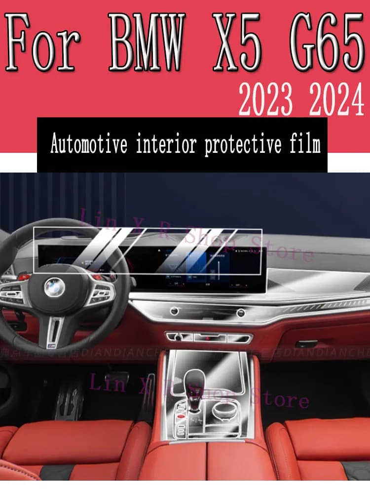 For BMW X5 G65 2023 2024 Change Panel Navigation Screen Interior Automotive TPU Protective Cover Film Anti-Graffio Adhesive