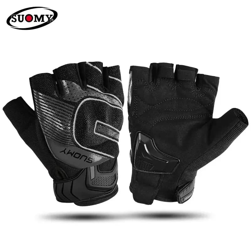 SUOMY Guanti da moto mezze dita estivi da uomo sottili e traspiranti senza dita da corsa Proteggi guanti da ciclismo da motocross da donna