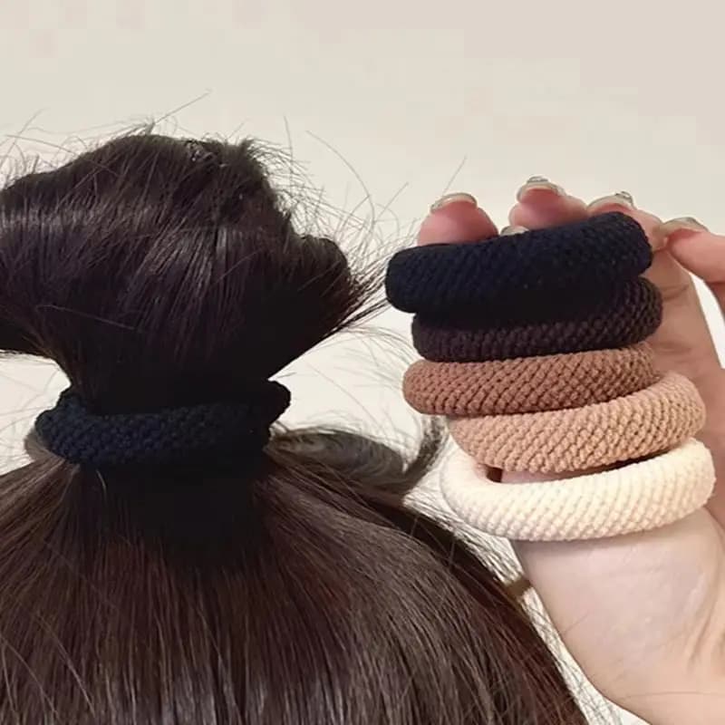 5/10PCS Thickened Hair Tie For Women High Elasticity Colorful Hair Ring Exquisite Scrunchies Hair-Friendly Rope Accessories Set