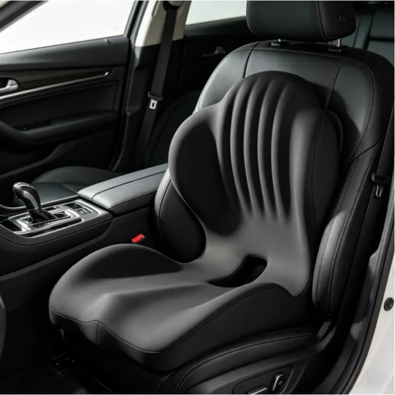 Cuscino Ergonomico in Memory Foam, Supporto Lombare per Alleviare la Pressione, Adatto per Sedia da Ufficio e Sedile Auto