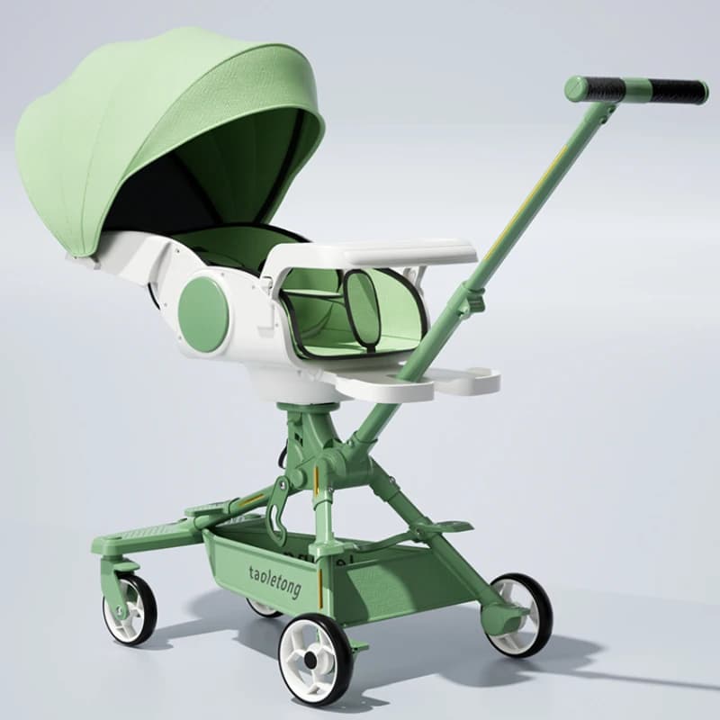 Carrello leggero passeggino bidirezionale passeggino per bambini di 1-3 anni carrozzina multifunzionale pieghevole e facile da trasportare