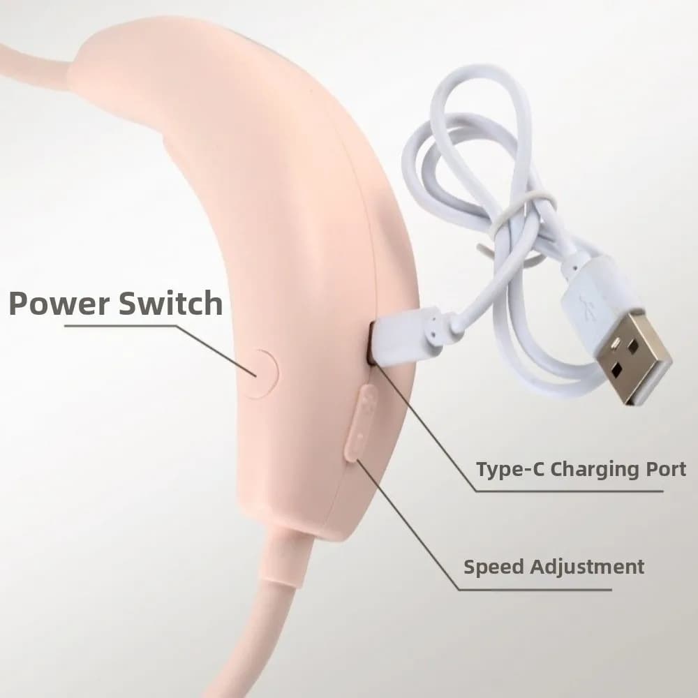 Ventilatore da collo silenzioso 360 ° Ventilatore Elettrico da Collo Pieghevole e Leggero, Ricaricabile USB, Rinfrescatore da Indossare Intorno al Collo