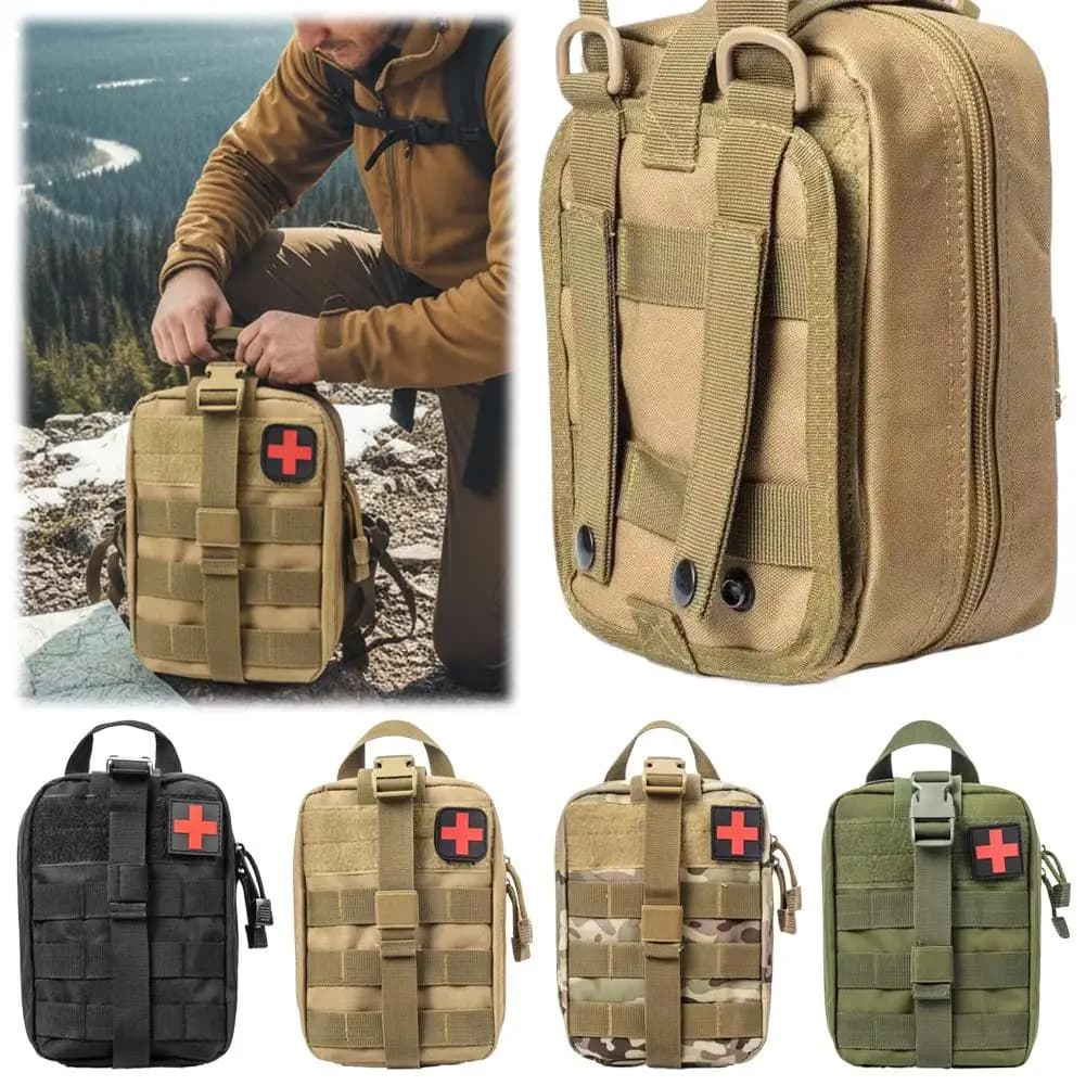 Borsa di Pronto Soccorso Tattica per Esterni, Kit di Sopravvivenza Portatile, Borsa Medica d'Emergenza per Campeggio ed Escursionismo