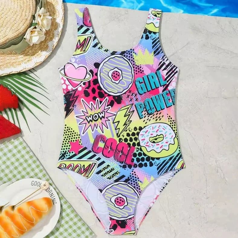 Costume da bagno intero stampato per bambine 2026 - Abbigliamento da bagno per bambine e ragazze