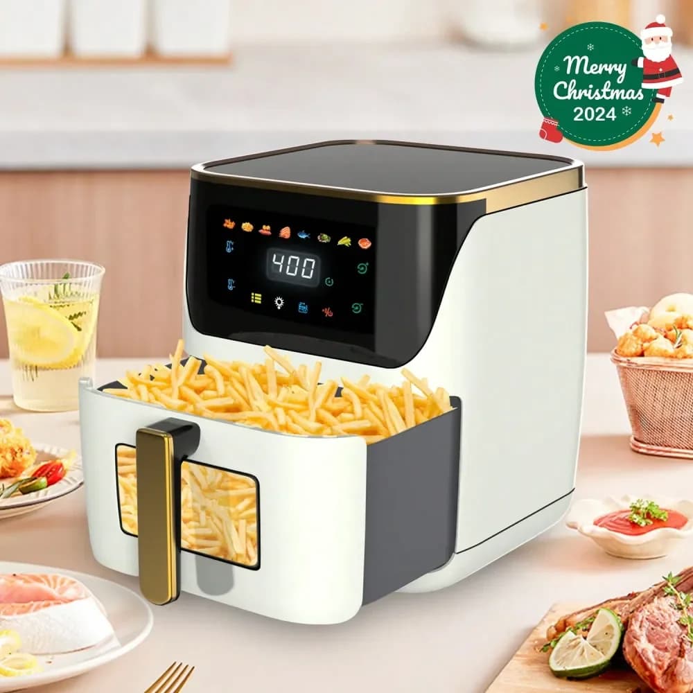 Friggitrice ad aria QT, forno friggitrice ad aria 8 in 1 con touch screen digitale, finestra visiva, 1750 W, antiaderente lavabile in lavastoviglie, adatto per 13 persone