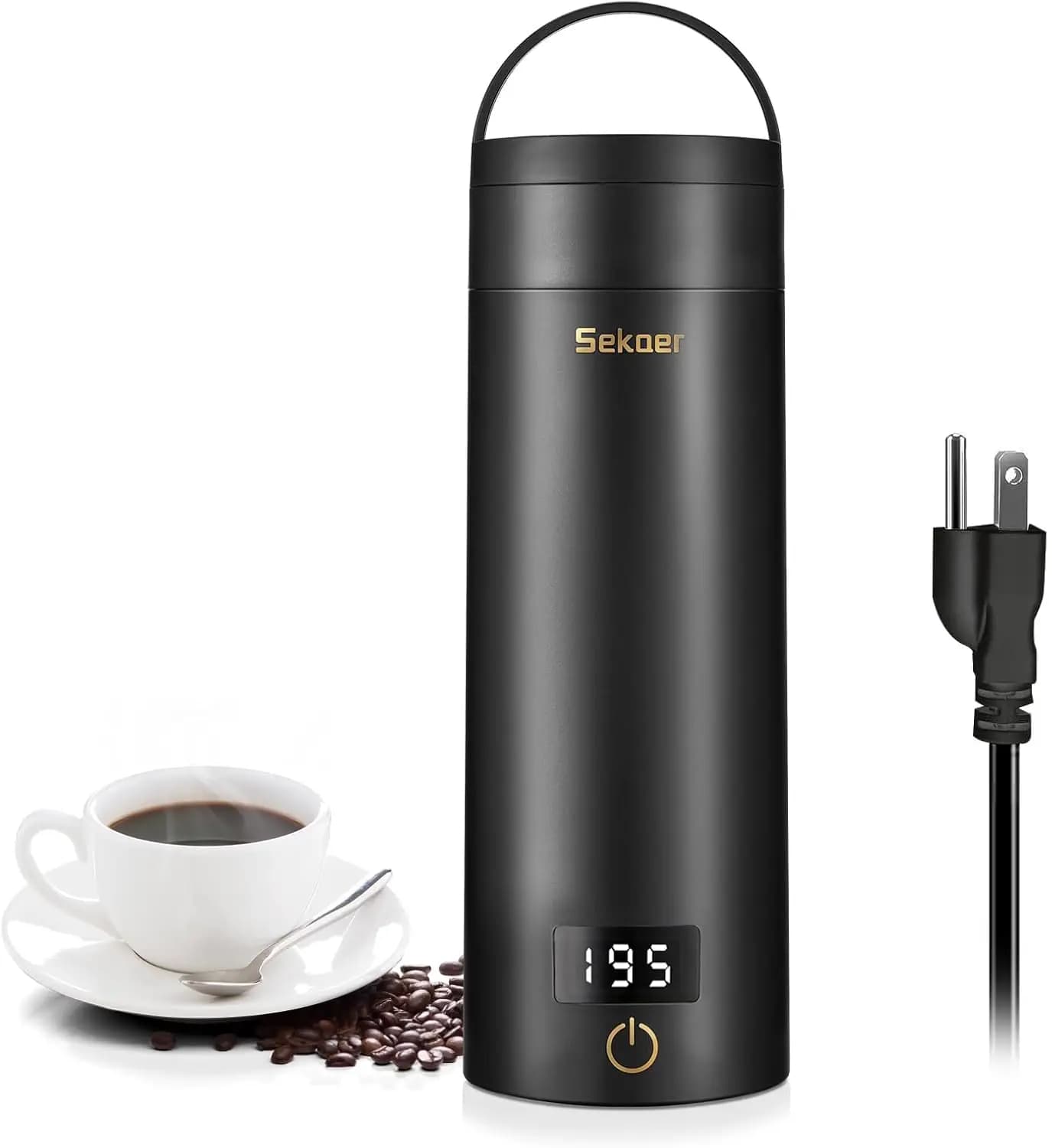 Portable electric kettle, mini coffee maker with 4 presets, 304 stainless steel, automatic shutdown and boiling protection - SY-61