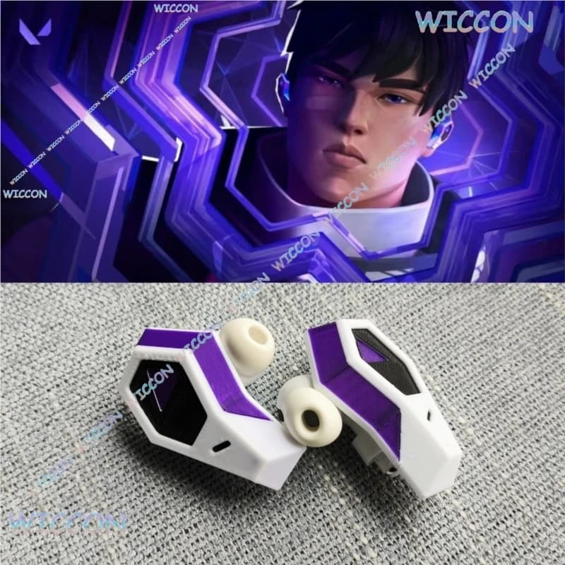 Valorant Iso Gekko Gaming Headphones Accessories cosplay Character of the game anime Role Game Light Music Earrings Convention Costume Prop