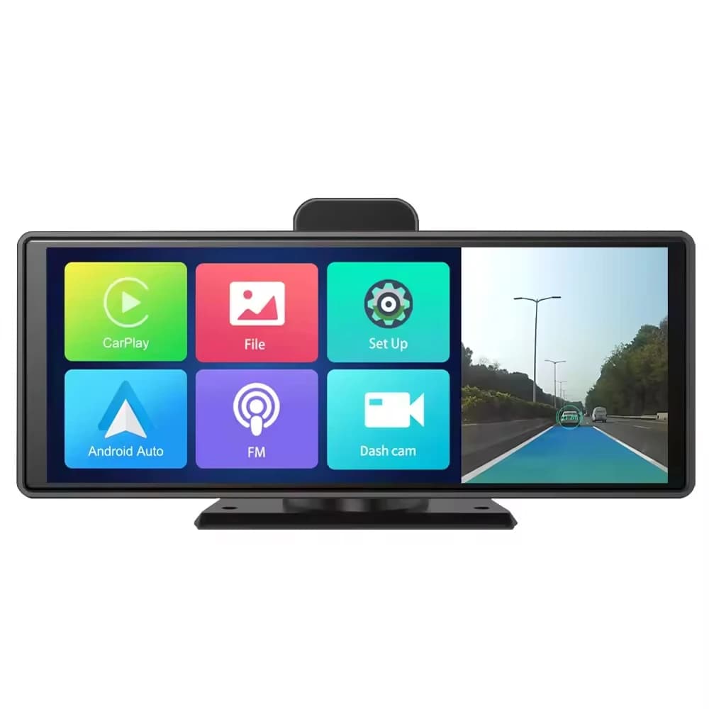 Schermo CarPlay Portatile da 10.26 Pollici, Autoradio Android Auto, Kit Telecamera Posteriore, Dash Cam DVR, BT, GPS, Mappa, OEM di Fabbrica