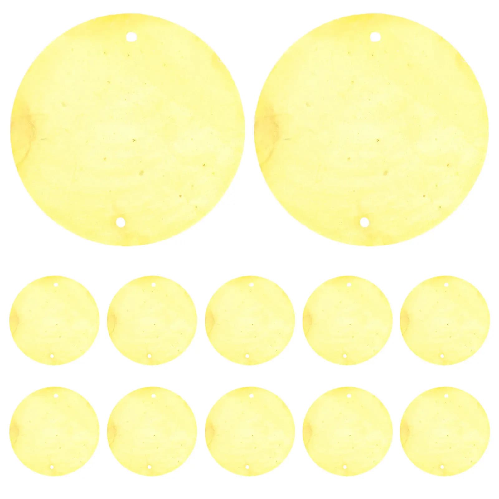 50Pcs Natural Shell Discs Flat Round Seashell Charms 2 Holes for DIY Jewelry Making Wind Chimes Ocean Decor Dream Catcher