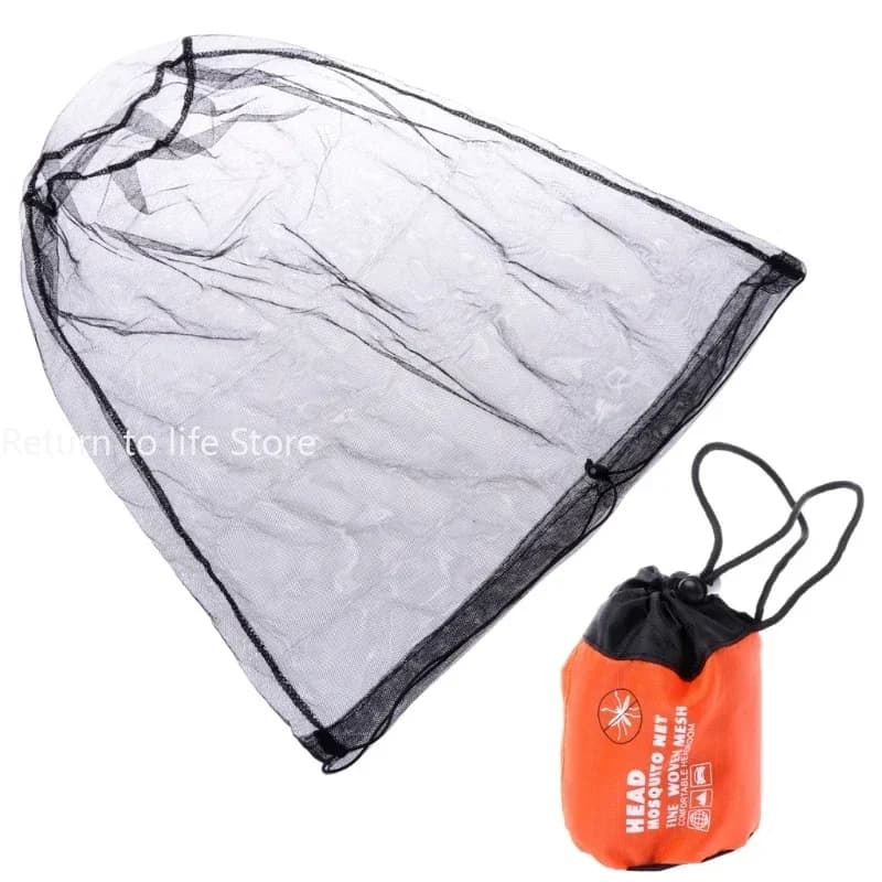 Mosquito Head Net Copertura per il viso Protezione anti-insetti per escursionismo Campeggio Pesca Safari Zaino in spalla Attrezzatura da esterno