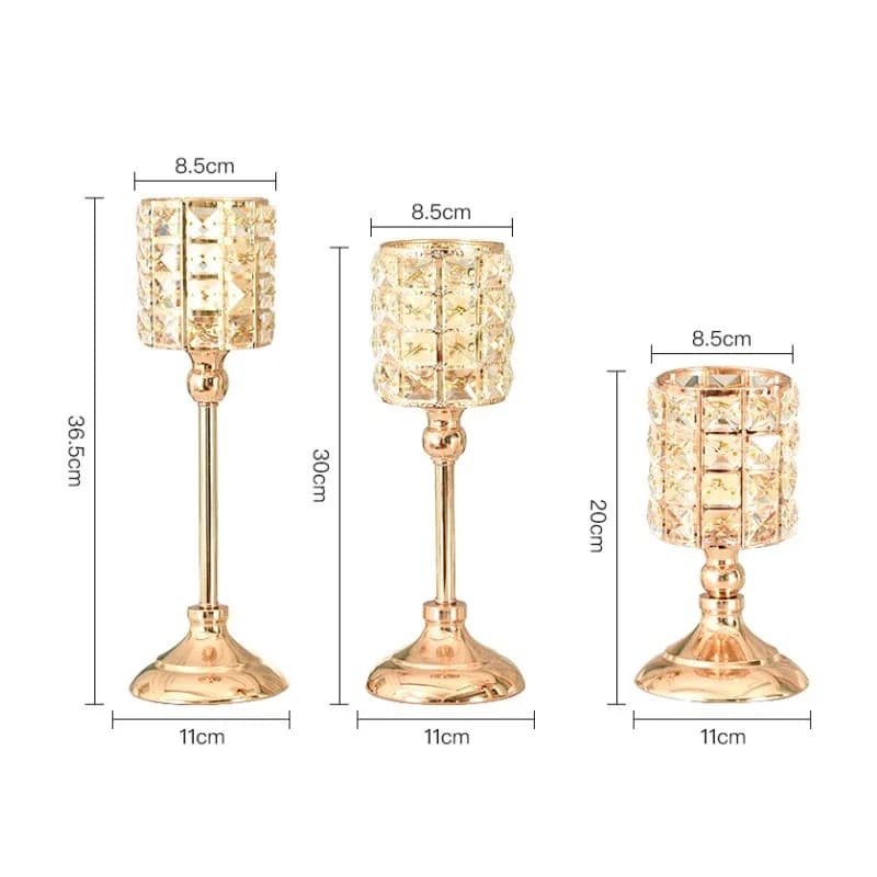 Portacandele in cristallo per matrimonio Eur Lusso a lume di candela Cena Prop Elegante decorazioni per la casa Ferro Bicchiere da vino Stand Decor Ornament Nuovo
