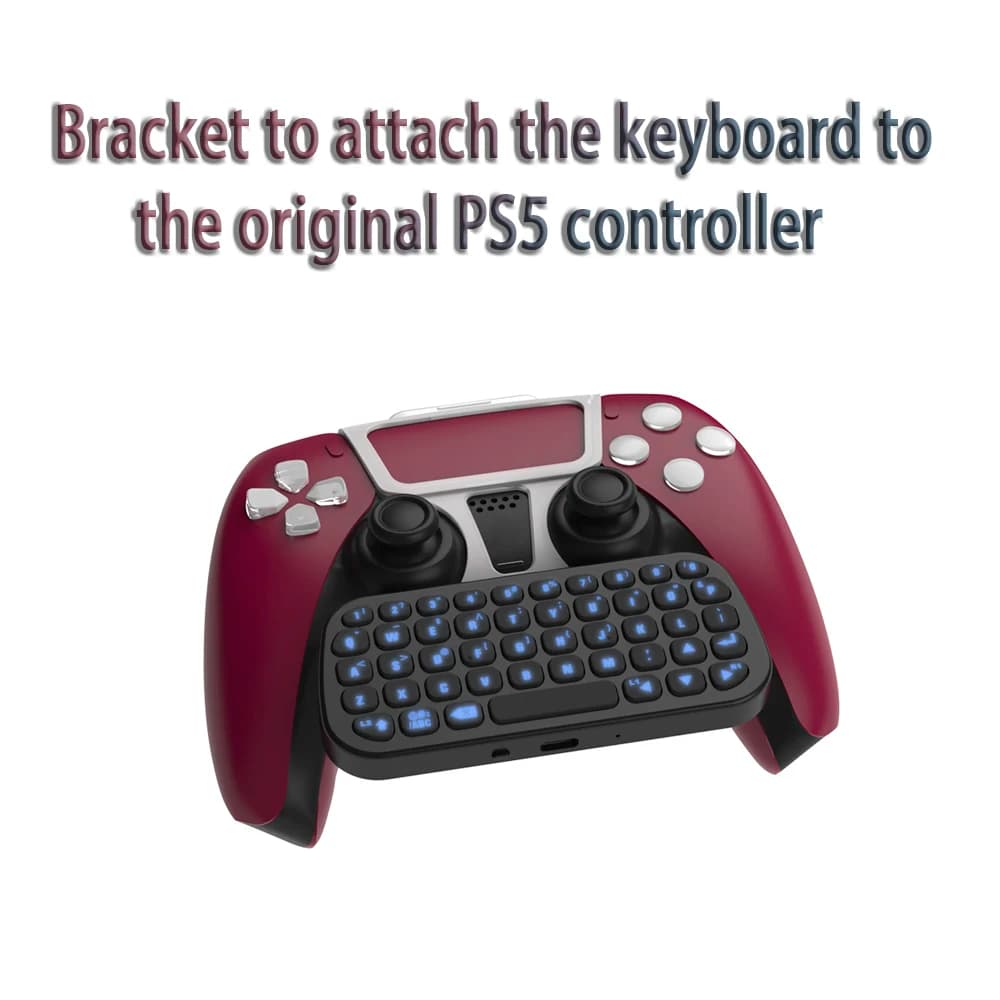 TP5-0556S Tastiera clip-on retroilluminata Bluetooth wireless per controller PS5 – Accessorio di gioco, supporta il chat vocale