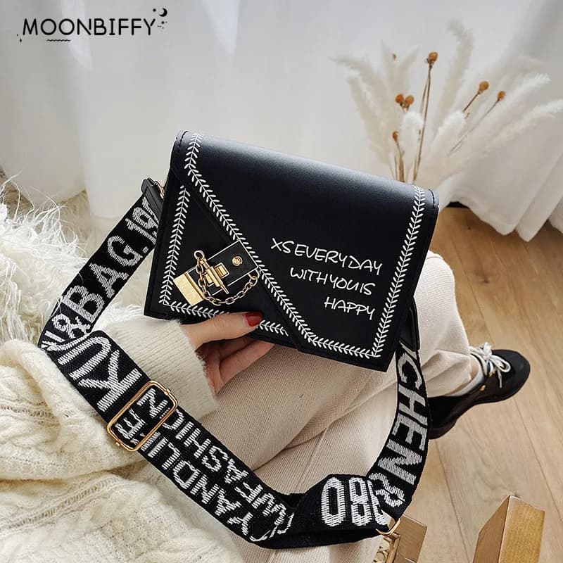 Borse a tracolla moda donna nuova borsa a tracolla con tracolla larga femminile borsa da donna borsa a tracolla a catena Casual per ragazze