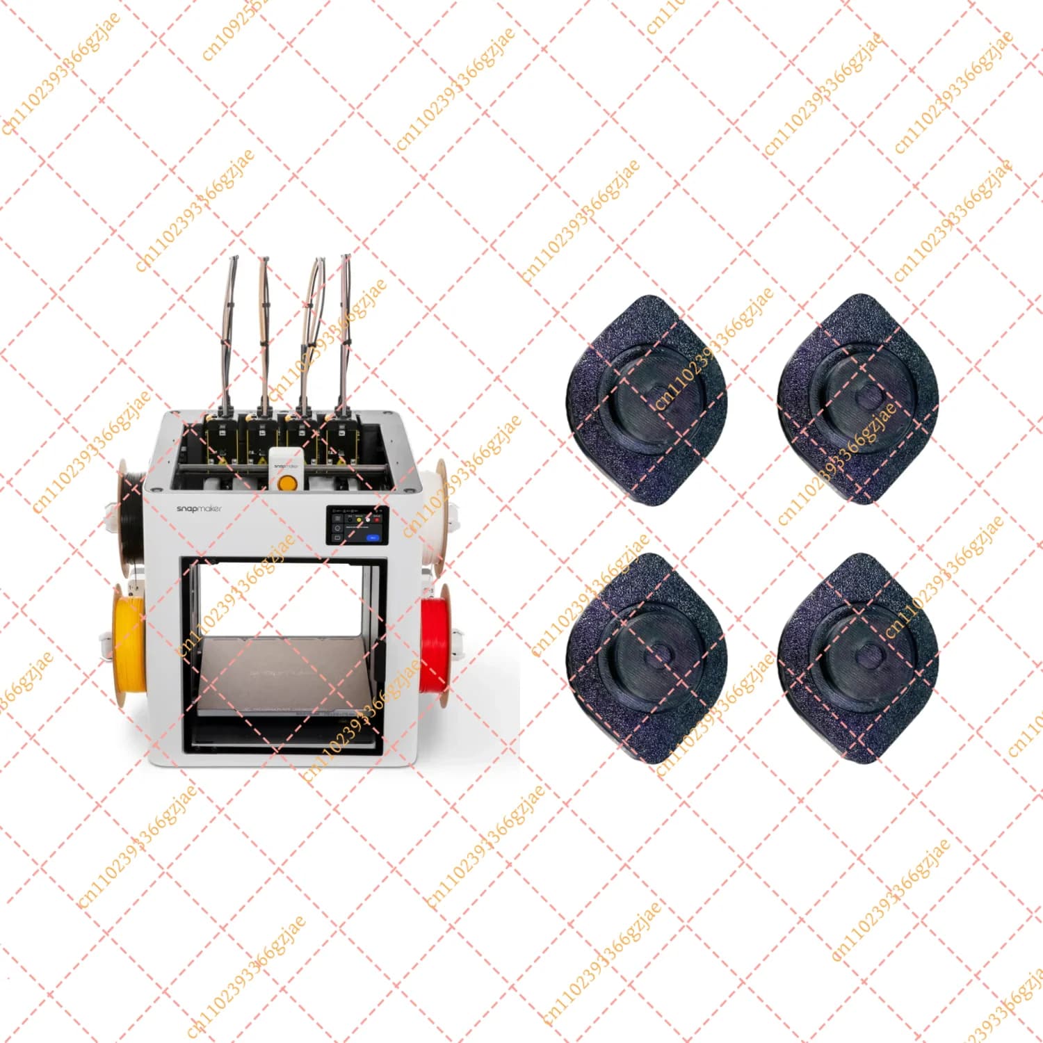HULA Anti-Vibration Feet for Snapmaker U1 3D Printer Accessories, HULA Anti-Vibration Feet, Black Rubber Dampe 3D Printer parts