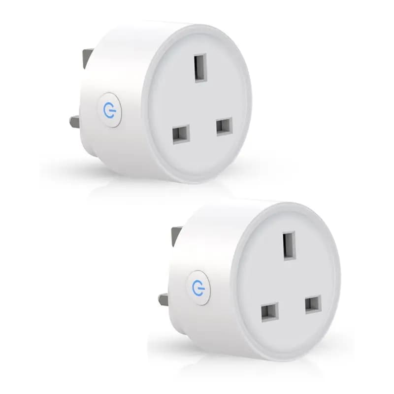 ABBO smart socket, compatible Wi-Fi socket with Alexa, Google, Home, IFTTT, Smartthings, wireless smart grip, 2 pieces (WIFI-2 pieces) Spina UK