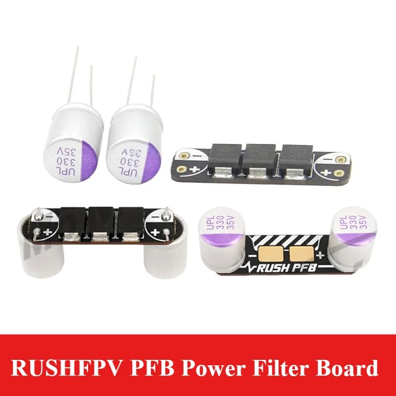 RUSHFPV RUSH PFB Scheda filtro di potenza con 2PCS 35V 330UF Capacità elettrica compatibile BLADES 4 in1 ESC senza spazzole per RC FPV Drone