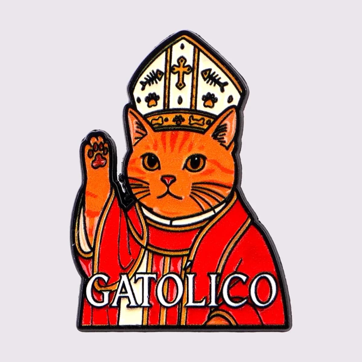 Orange Cat Enamel Pin Lapel Pins for Backpacks Cartoon Brooches for Women Fashion Jewelry Accessories Friends Gift