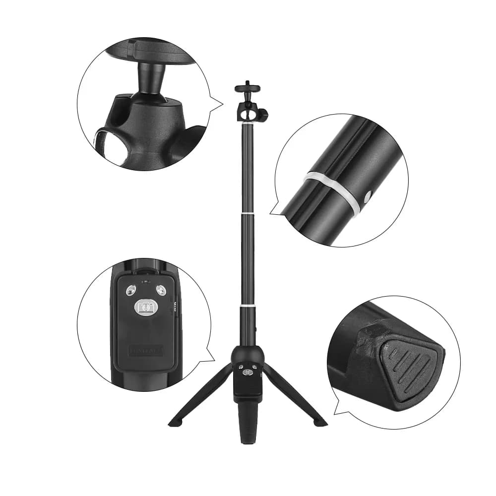 YUNTENG YT-9928 2-in-1 Mini Desktop Tripod Selfie Stick with Phone Holder Remote Controller . Load 0.22kg for 7 7plus